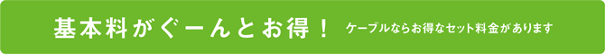 基本料がぐーんとお得